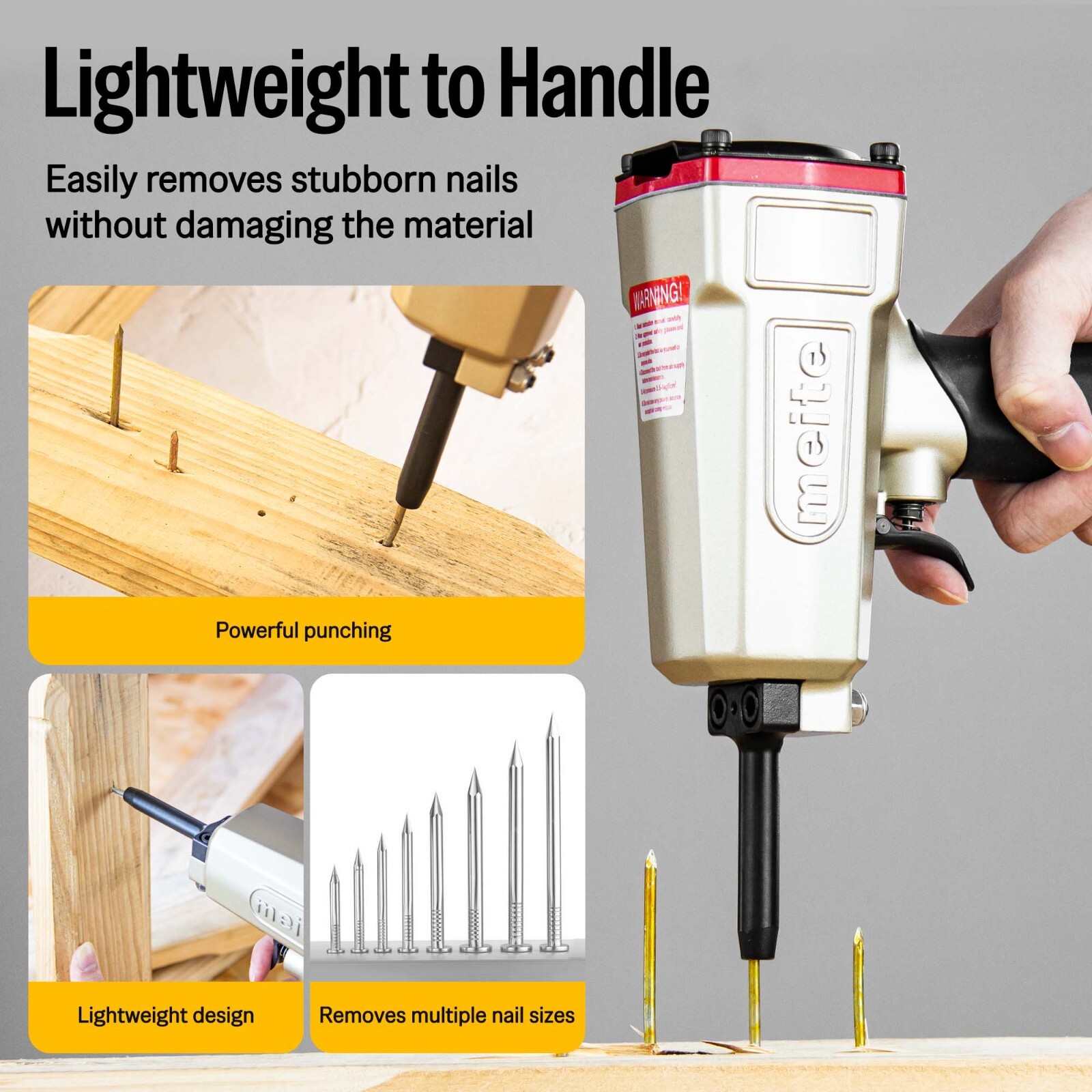 meite Pneumatic Nail Puller Nail Remover Professional Air Punch Nailer NP45