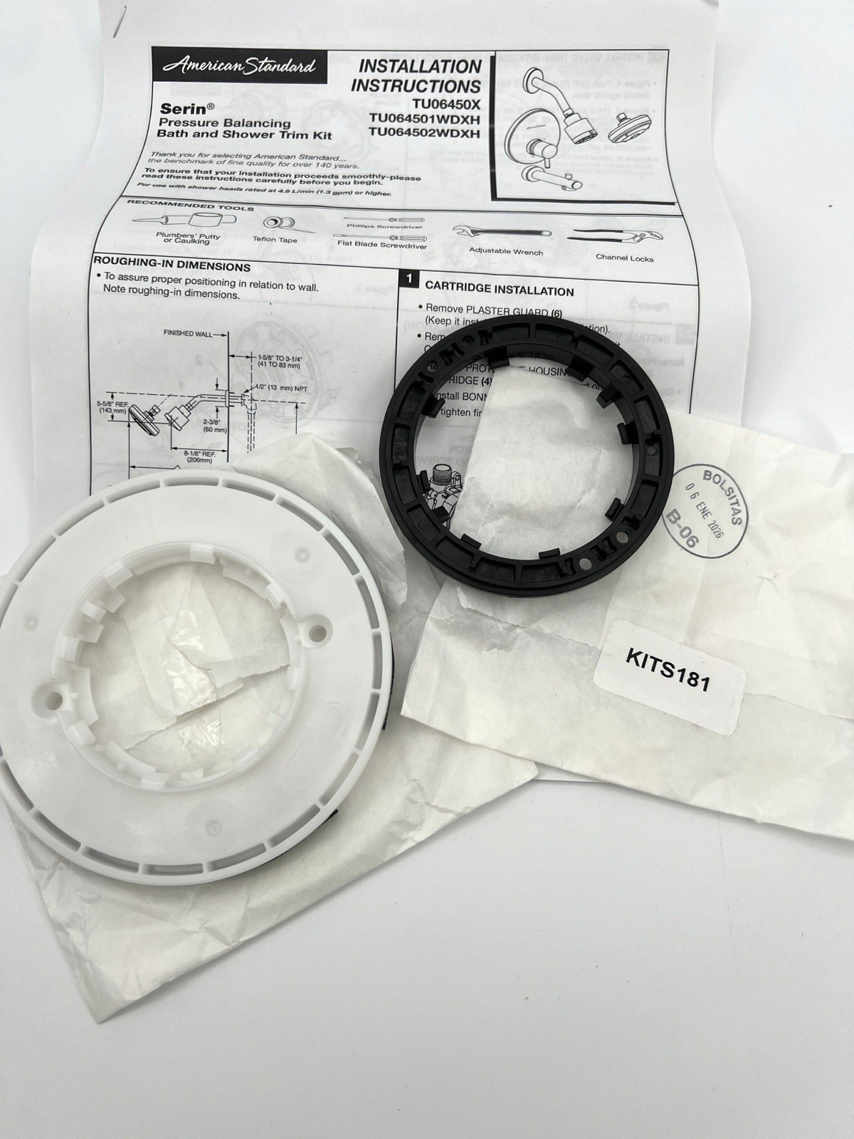 American Standard TU064500.002 Serin Valve Trim Kit Polished Chrome OEM Shower