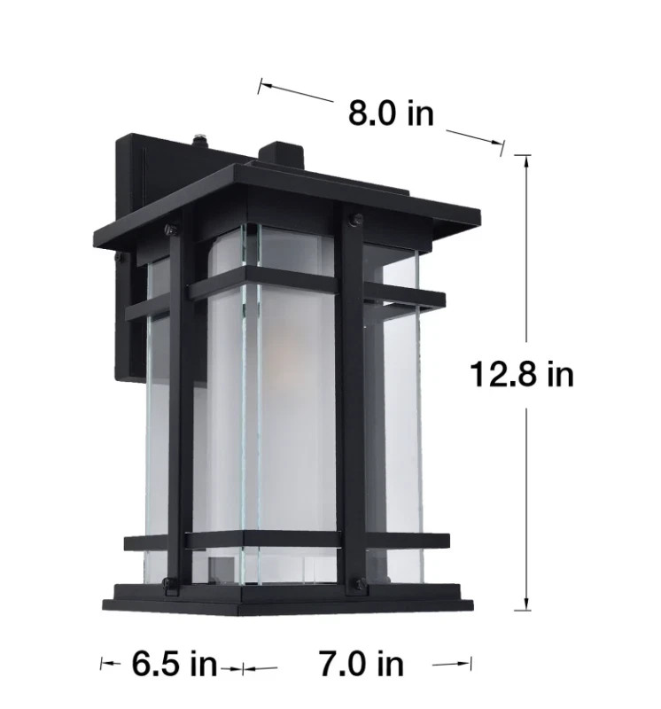 Lutec Craftsman 2.0 Style Coach Light Outdoor LED Wall Lantern Built-in DuskDawn