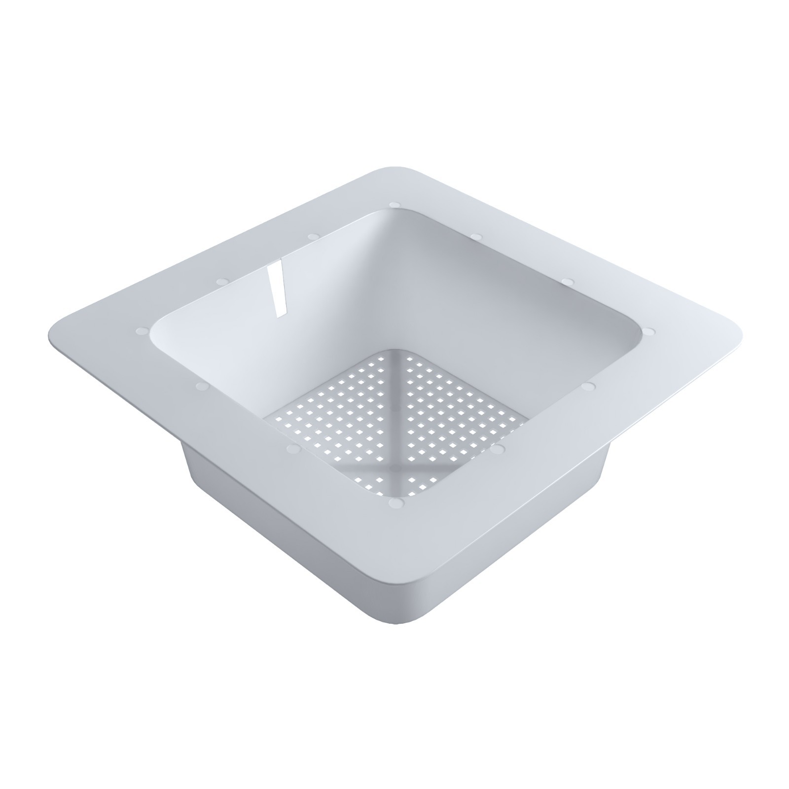 AmGood Flanged Plastic Floor Drain Strainer 11-3/4 in. x 11-3/4 in. x 4-3/16 in