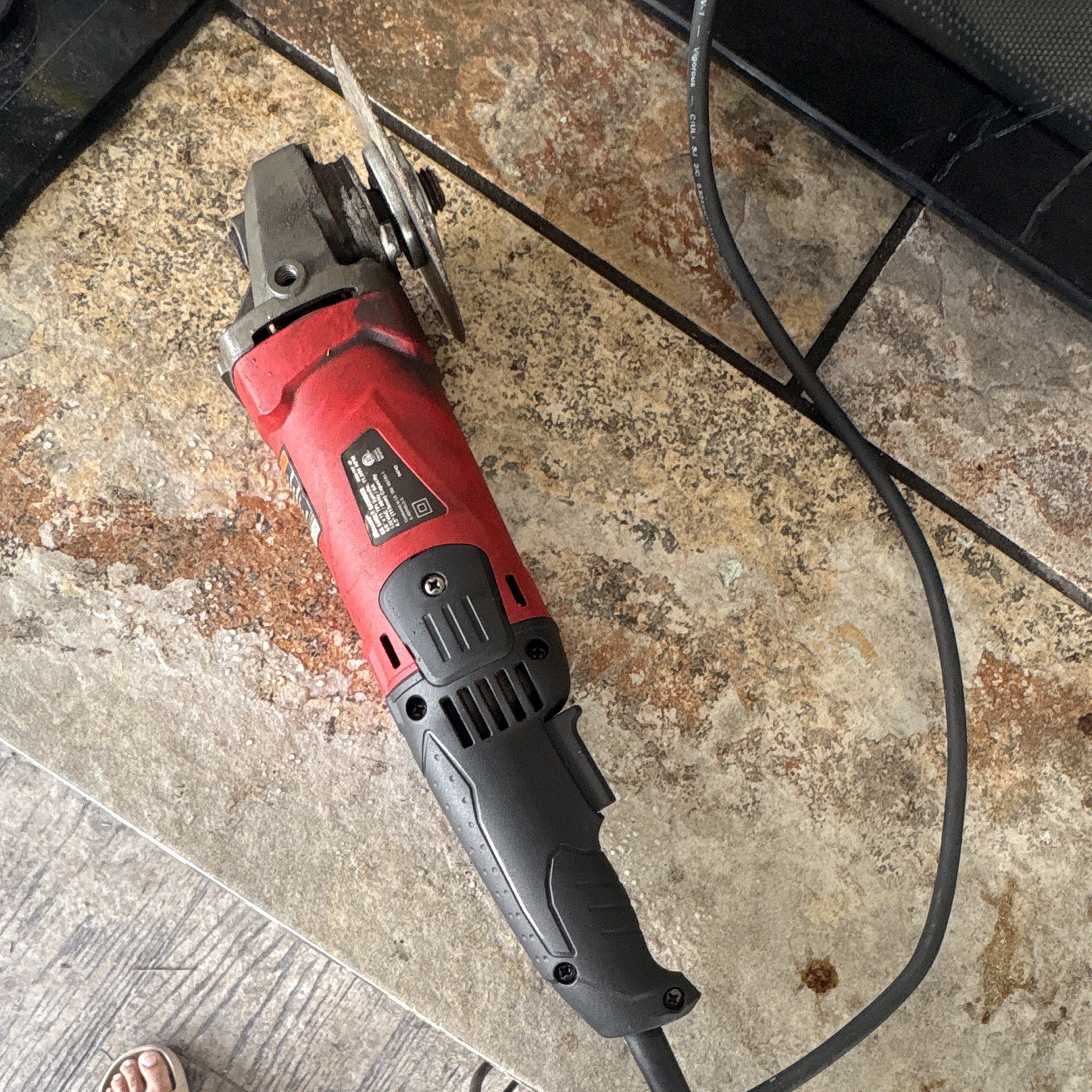 Bauer Angle Grinder Corded Electric Rotary/Circular Red/Black MPN 64842