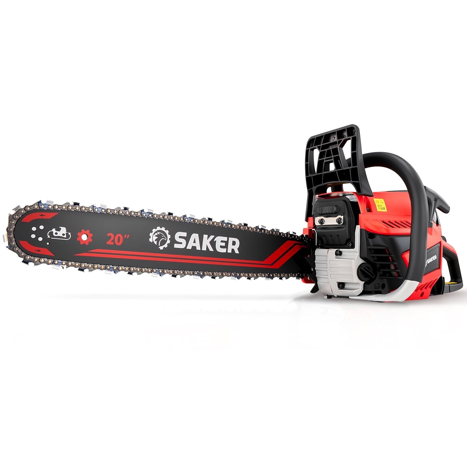 Saker 58cc Gas Chainsaw, 3.2HP 2-Cycle Engine, 20-Inch Manganese Steel Bar,