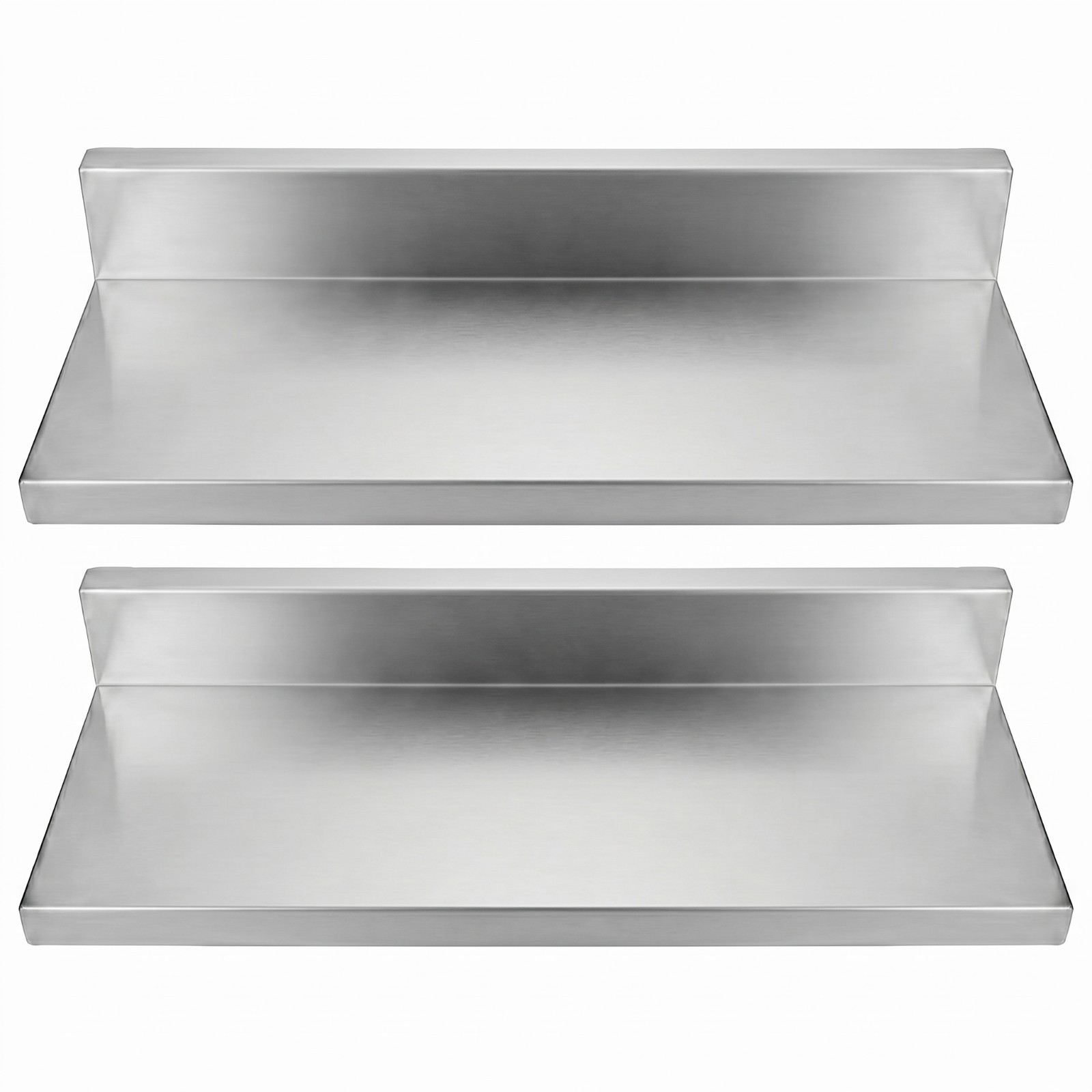 16 in. Stainless Steel Wall Shelf (2 Pack) – 16 in. x 8.6 in. x 3.5 in.