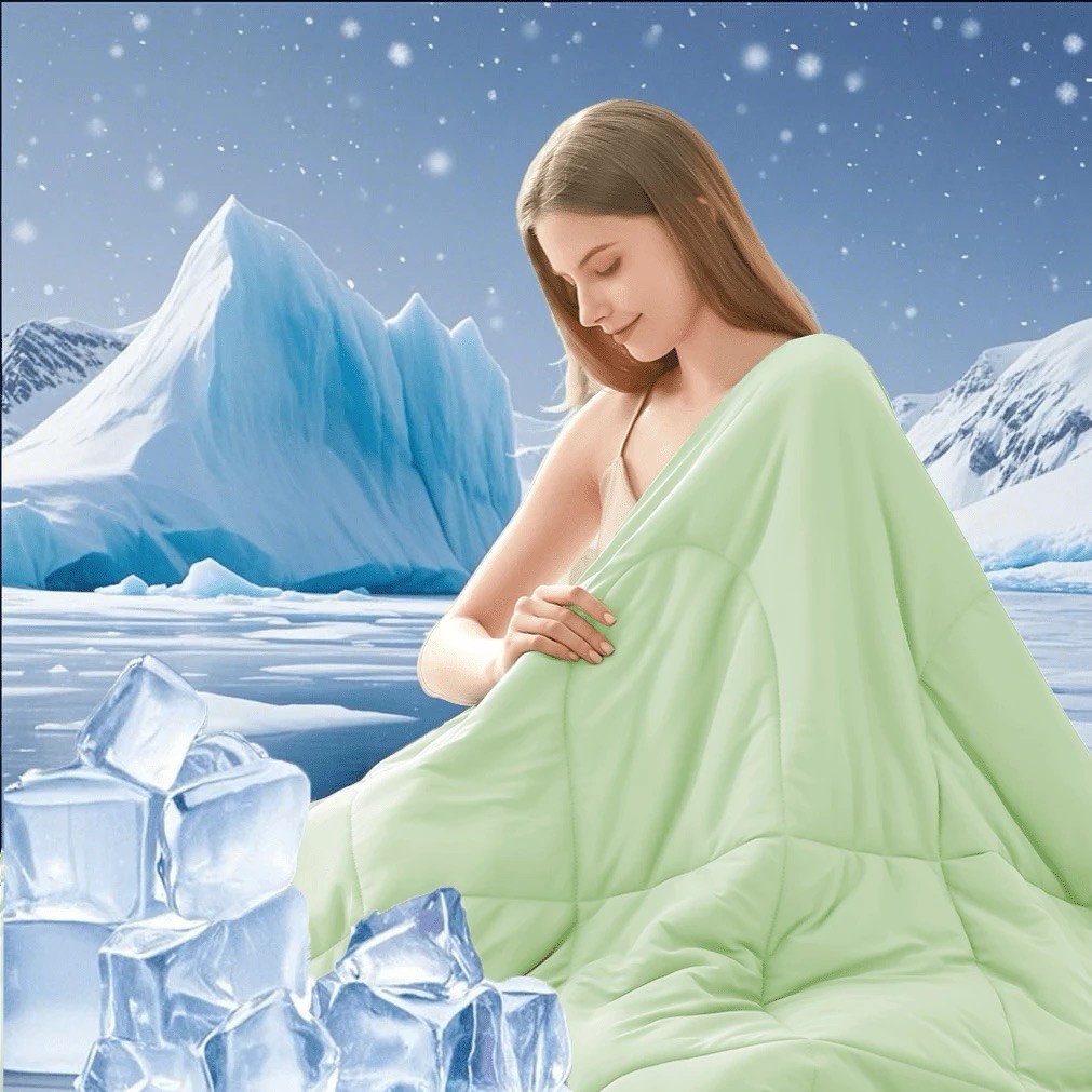 Cooling Quilt or Blanket for Hot Sleepers Soft & Lightweight Summer Cold (Queen)
