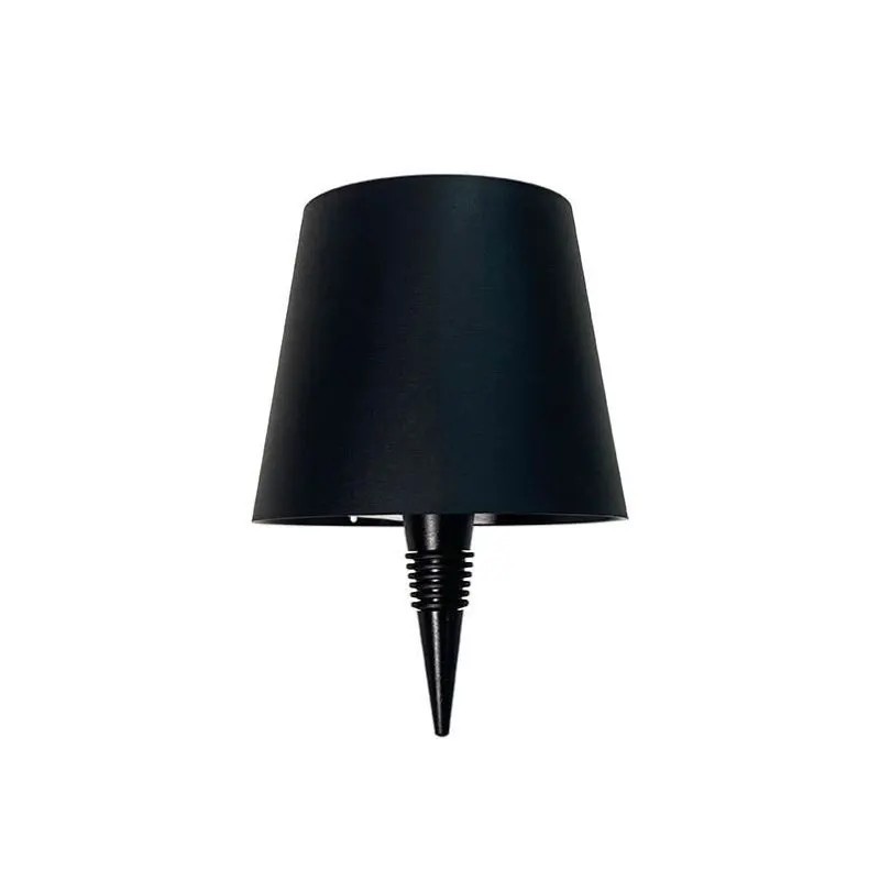 Wine Bottle LED Lamp Rechargeable 3 Colors Touch Dimmable Table Light Black