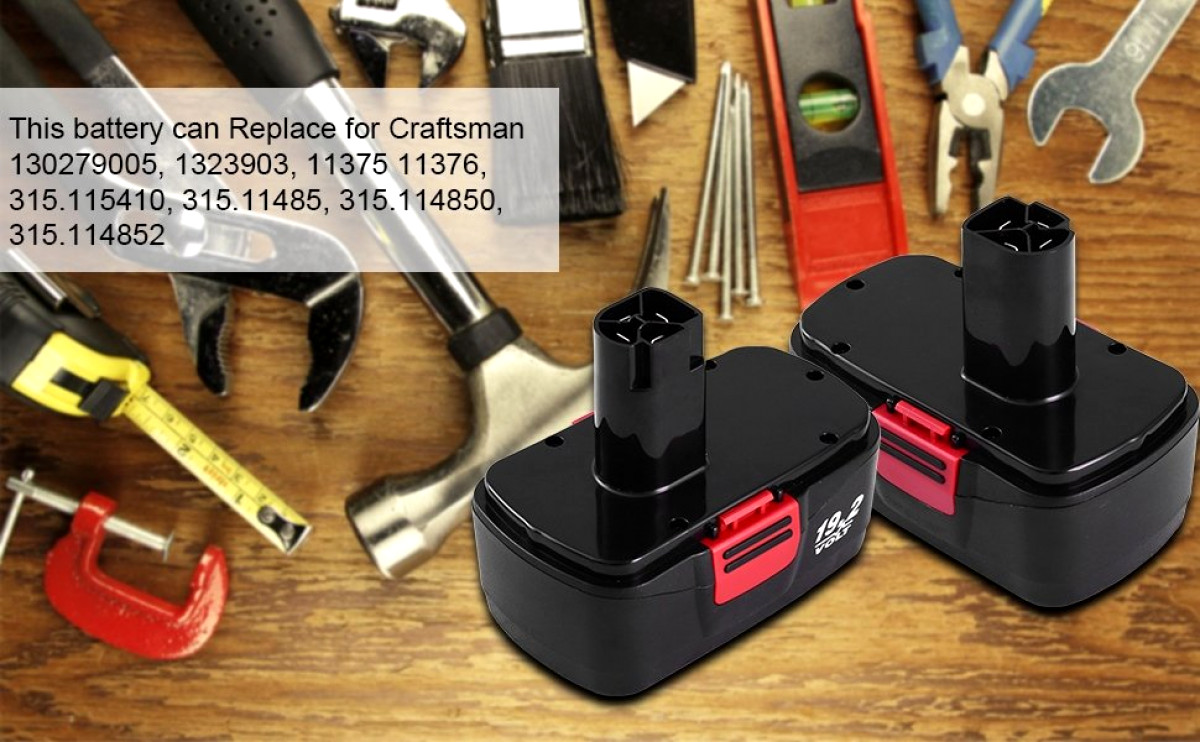2Pack 19.2 Volt For Craftsman Battery C3 DieHard 130279005 11376 130279003 11375