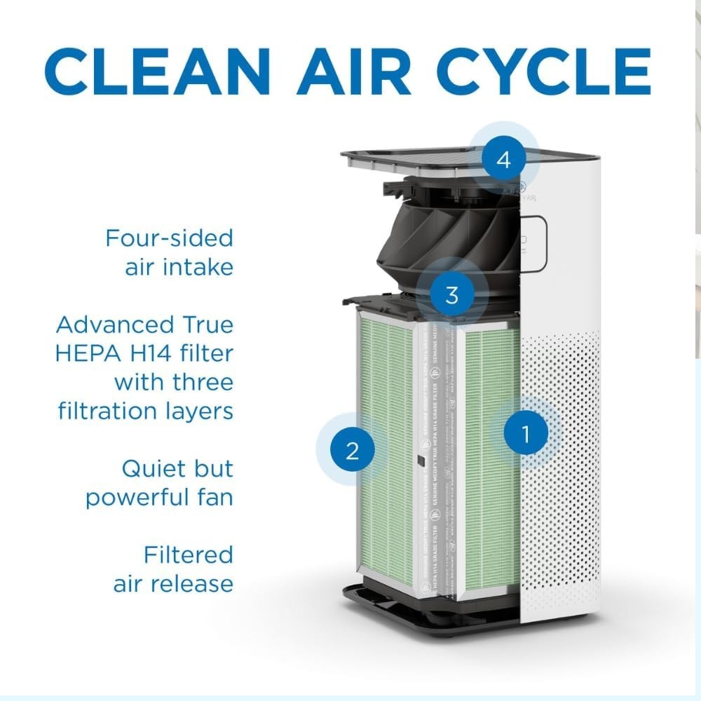 MA-50 Genuine Replacement Filter | for Allergens, Wildfire Smoke, Dust, Odors