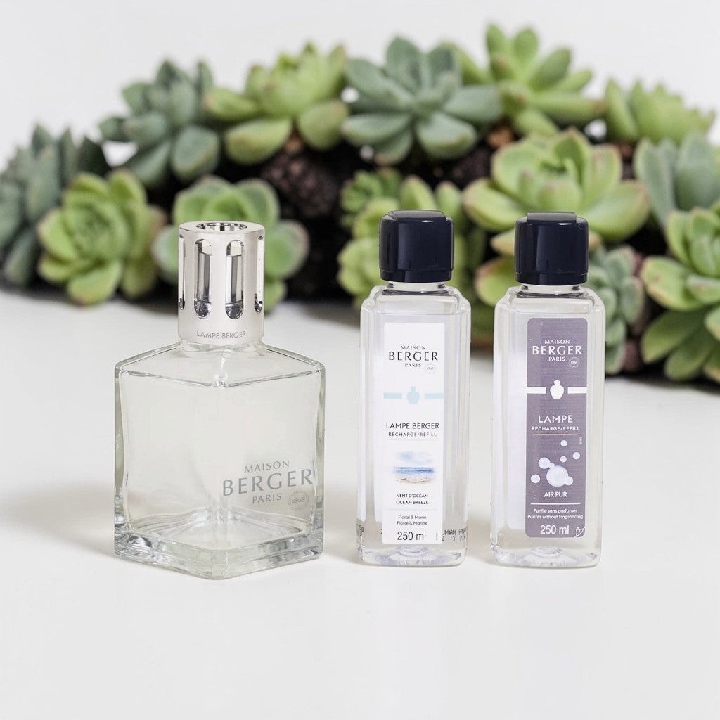 Maison Berger | Lampe Berger Essential Square Lamp Gift Set with Ocean Breeze