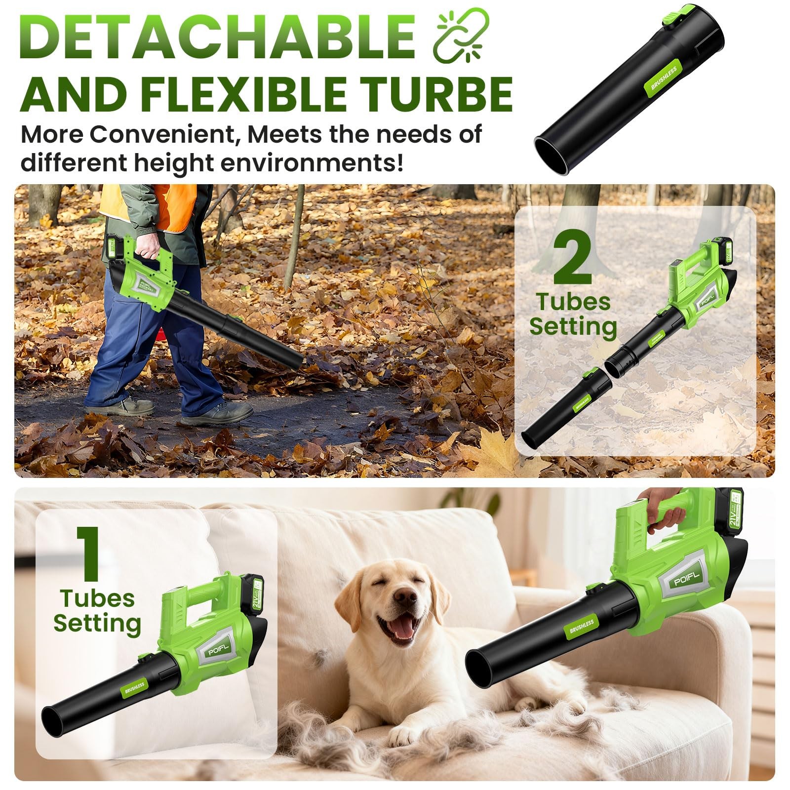 Leaf Blower Cordless, 750CFM 240+MPH Brushless Powerful Electric Leaf Blower …