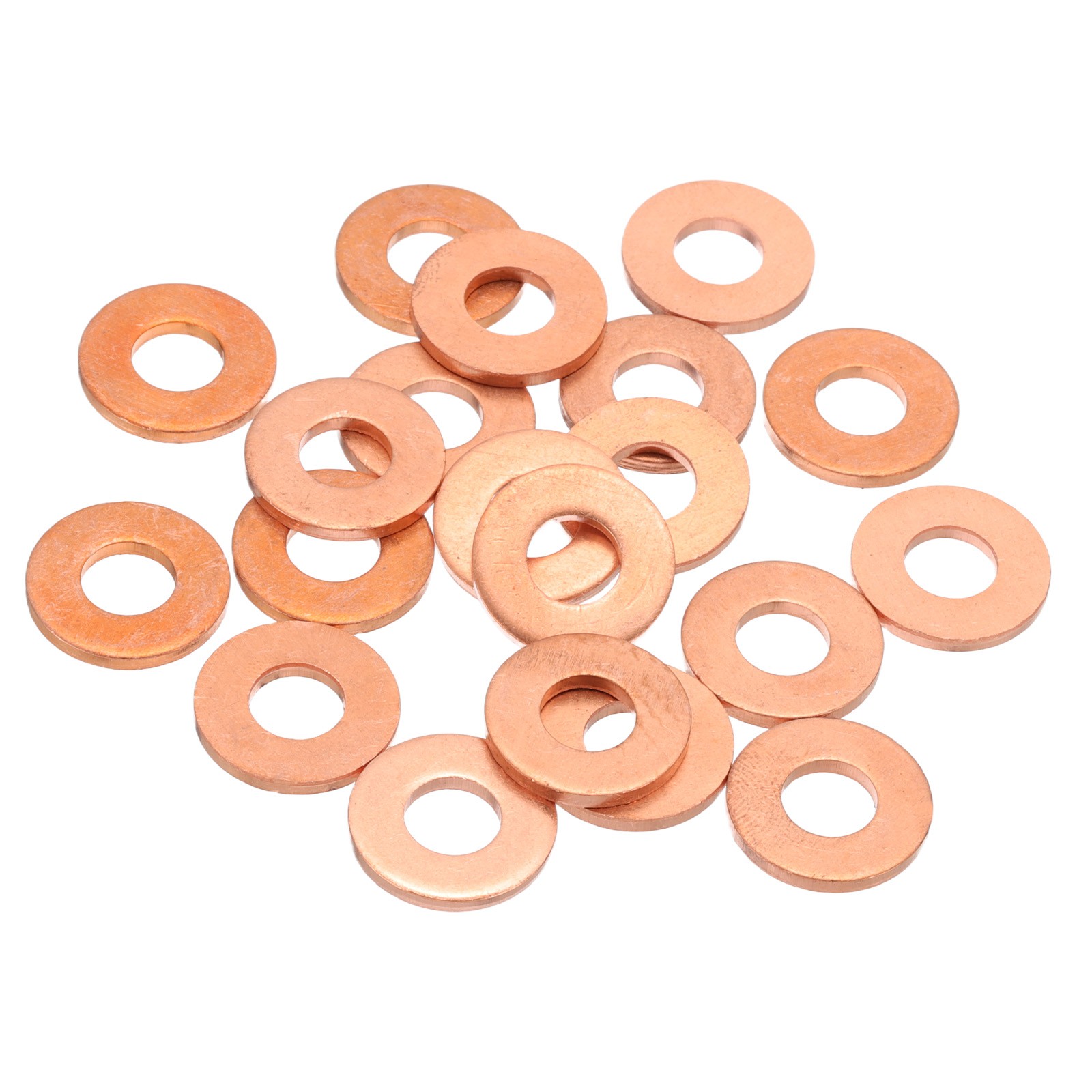 20 Pcs M8 Flat Copper Washers 8x18x2mm Copper Flat Sealing Ring Washers