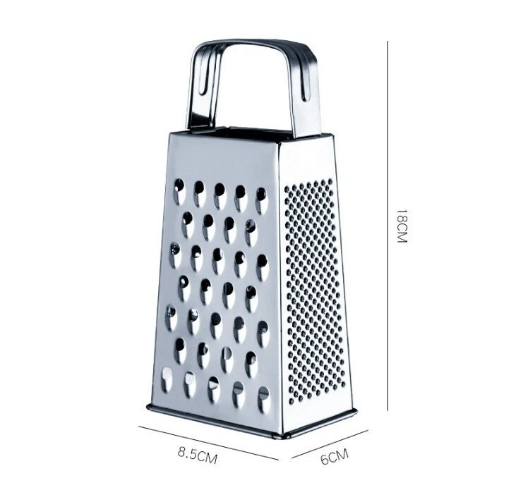 Kitchen Stainless Steel 4-Sided Box Food Grater Vegetable Cheese Slicer Shredder