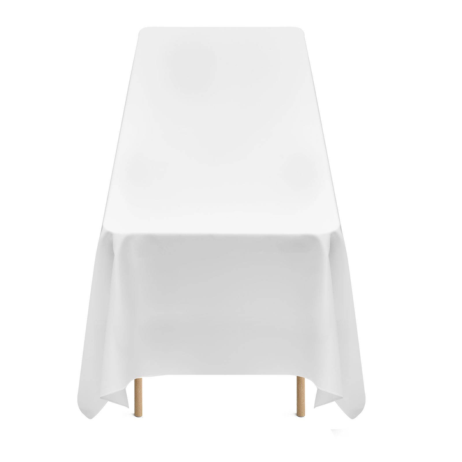 Uimoso 90×132 Inch White Rectangular Tablecloth for Weddings, Parties, 6 Pack