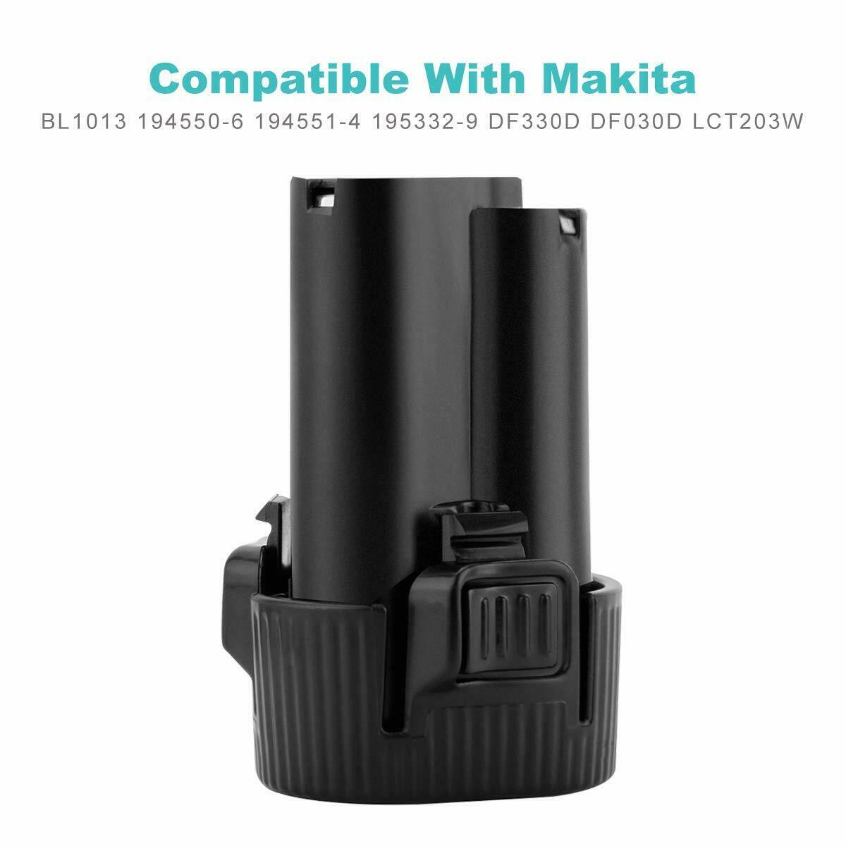 2X For Makita BL1014 4.8Ah Lithium-Ion Battery BL1013 10.8V 195332-9 194550-6