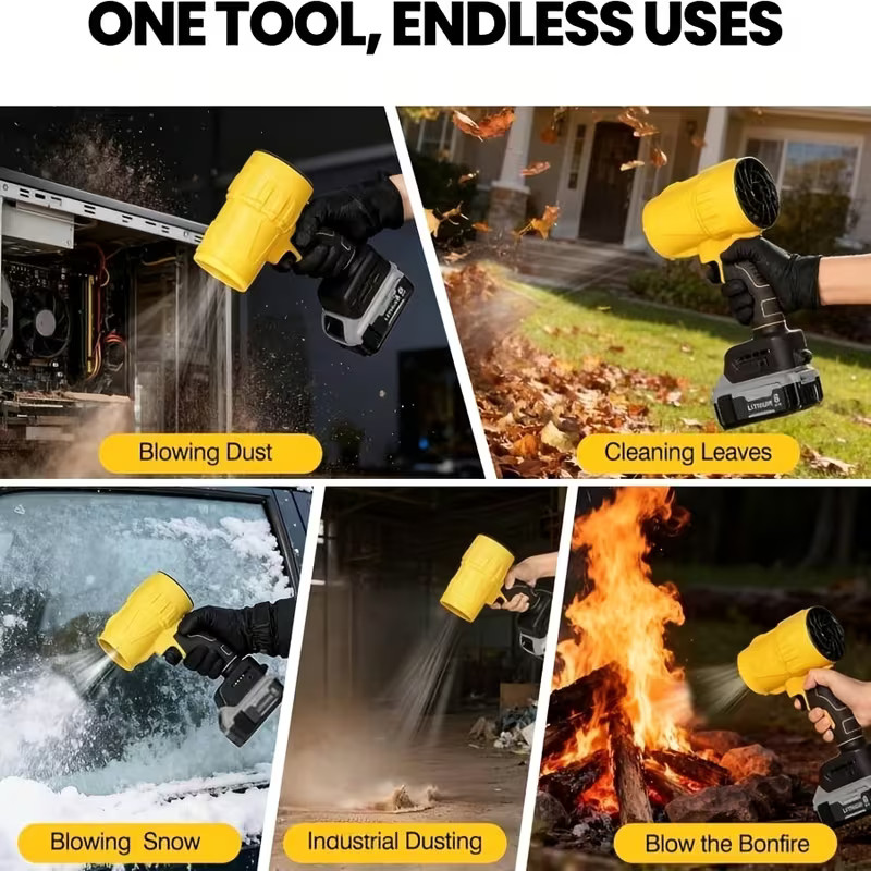 Lightweight Turbo Jet Leaf Blower 21V Cordless Electric Handheld for Yard Leaves