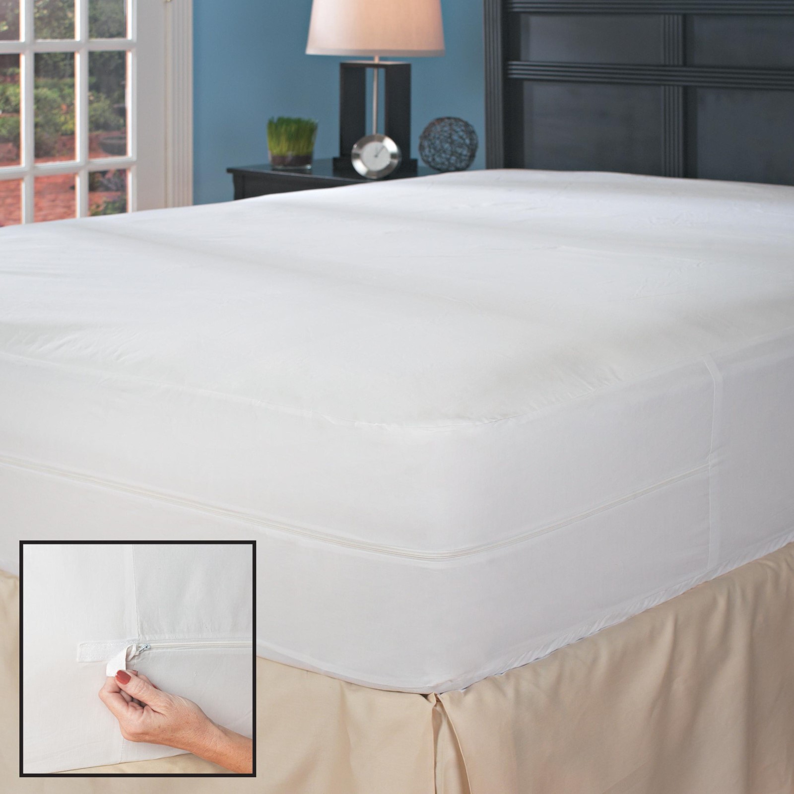 TOP SELLER! Bed Bug PROTECTOR Soft Lux FABRIC ~ Allergen Zippered MATTRESS COVER