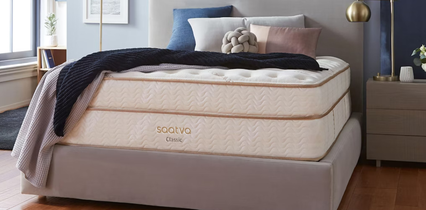 Saatva Classic Organic Cotton USA Made Mattress (14.5″- LUXURY FIRM)