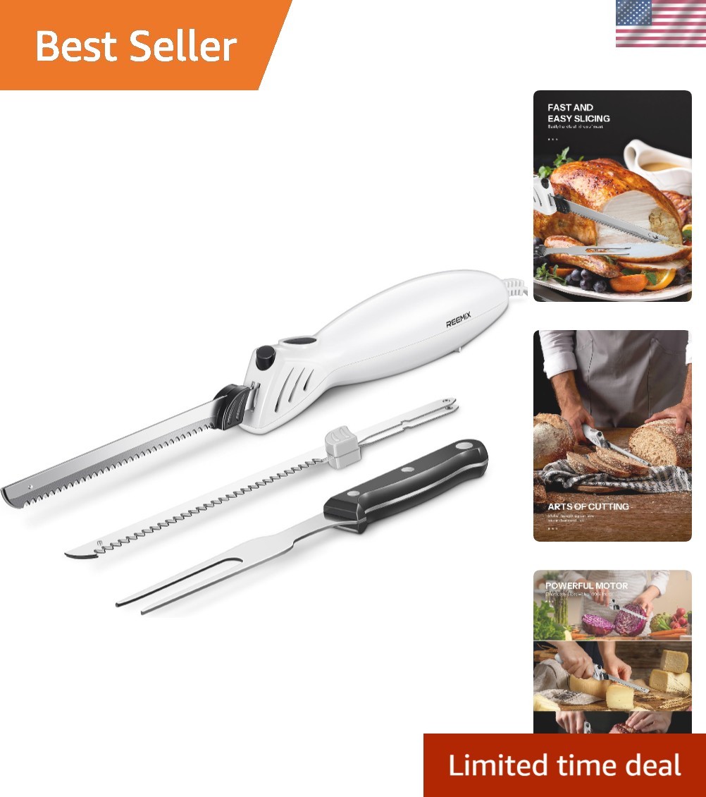 Electric Knife, Electric Knife Set | for Carving Meats, Poultry, Bread, Craft…