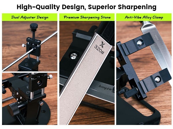 GEN4 Adjustable Guided Knife Sharpening System with 360° Flip Rotation