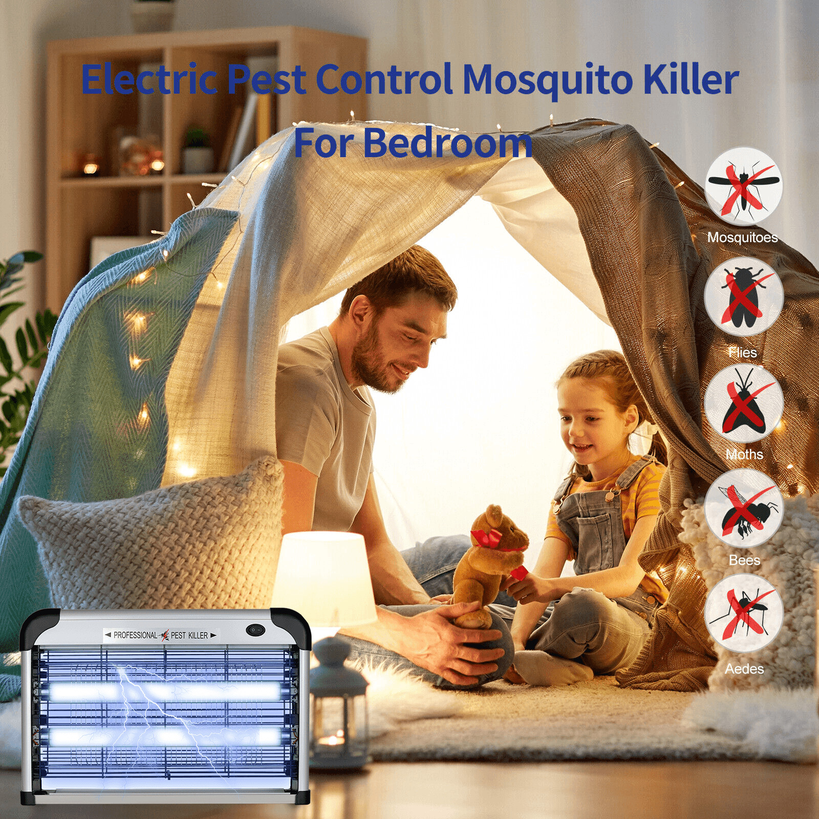 Lamp Insect Killer Mosquito Zapper Bug Pest Fly Trap Electric Indoor Light Lawn