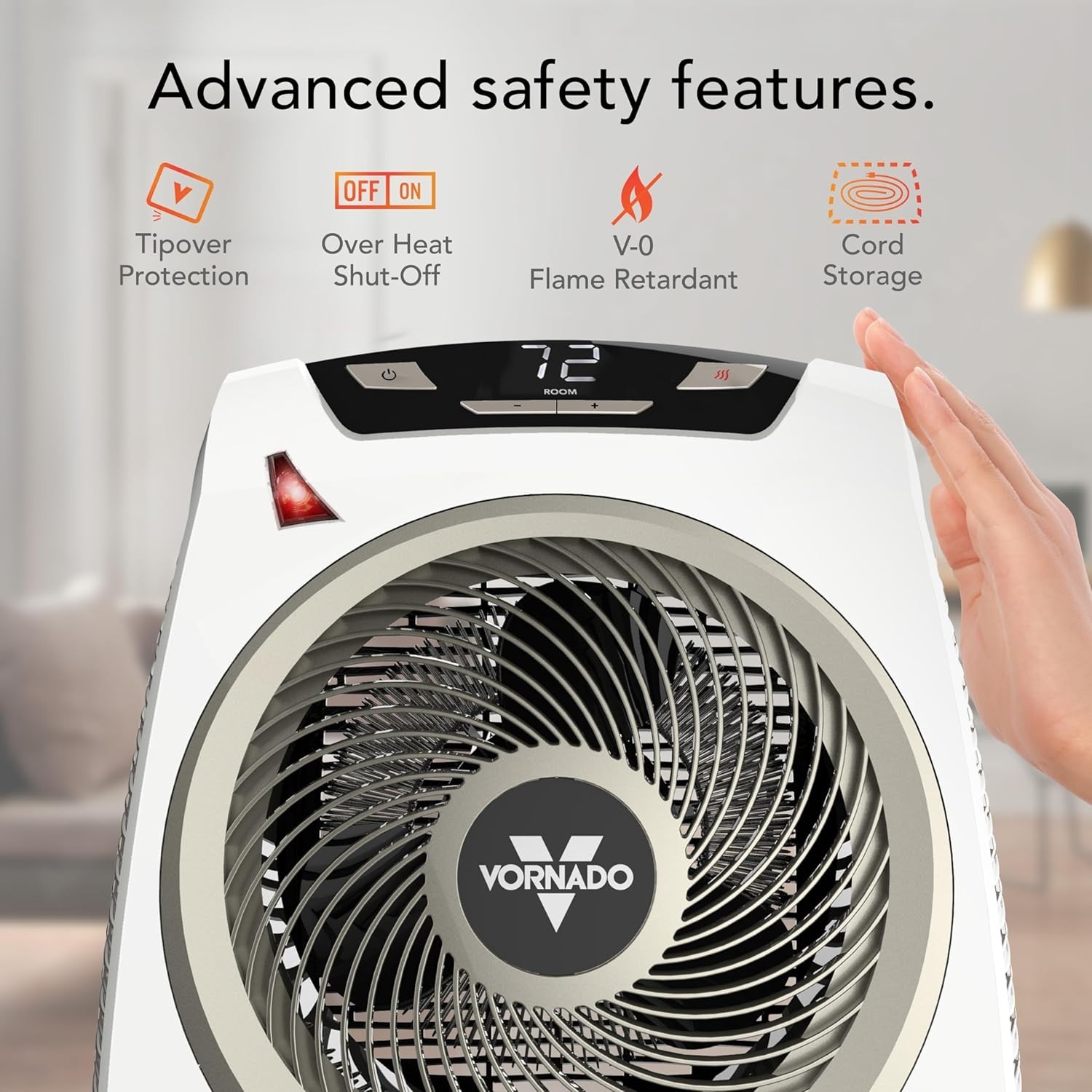 Vornado AVH10 Whole Room Vortex Space Heater 1500 Watt Automatic Climate Control