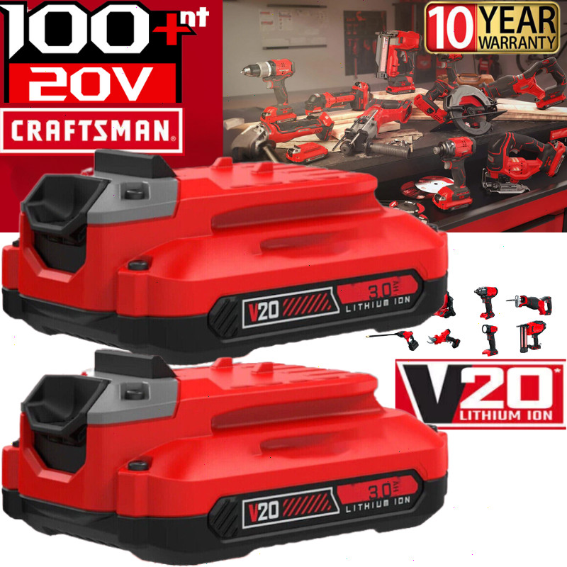 2PACK For Craftsman V20 20 Volt MAX Lithium Battery CMCB204 CMCB202 CMCB201 NEW