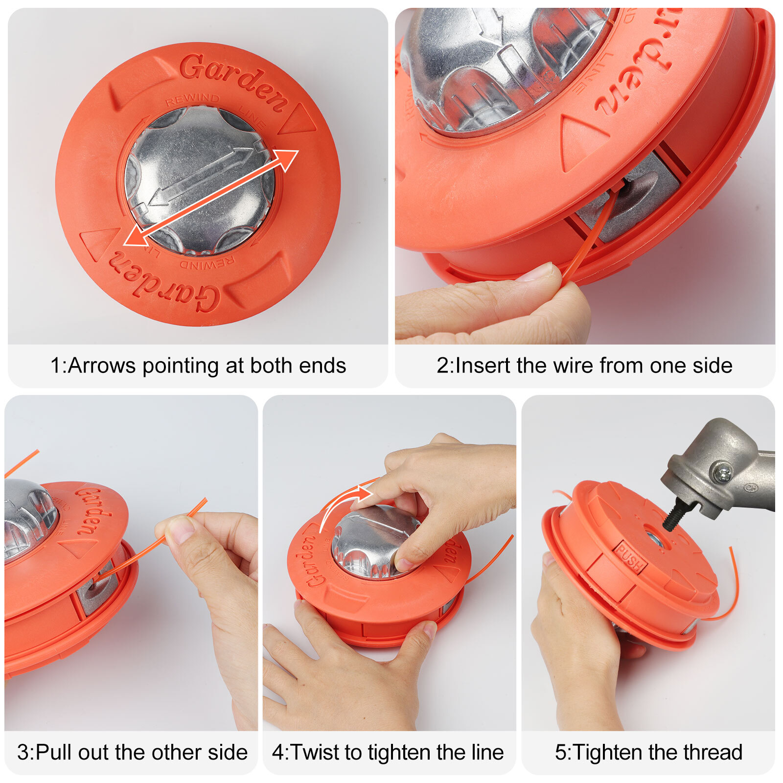 Universal Replace Lawn Trimmer Head for Weed Wacker, Garden Grass Cutting Tools