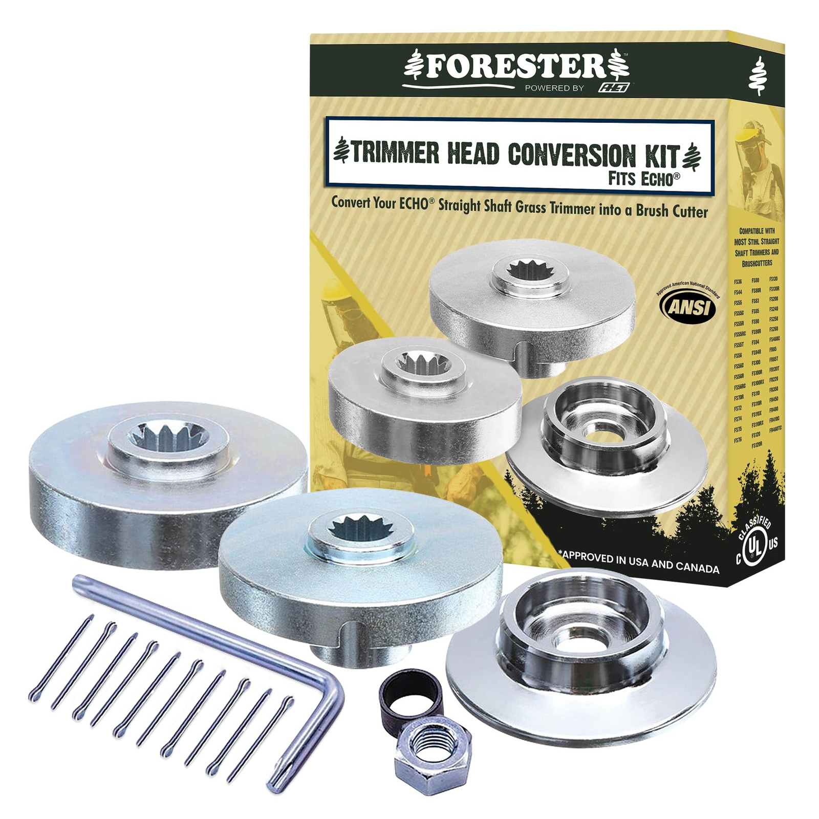 FORESTER Brush Cutter Trimmer Head Conversion Kit Compatible with Echo Models…