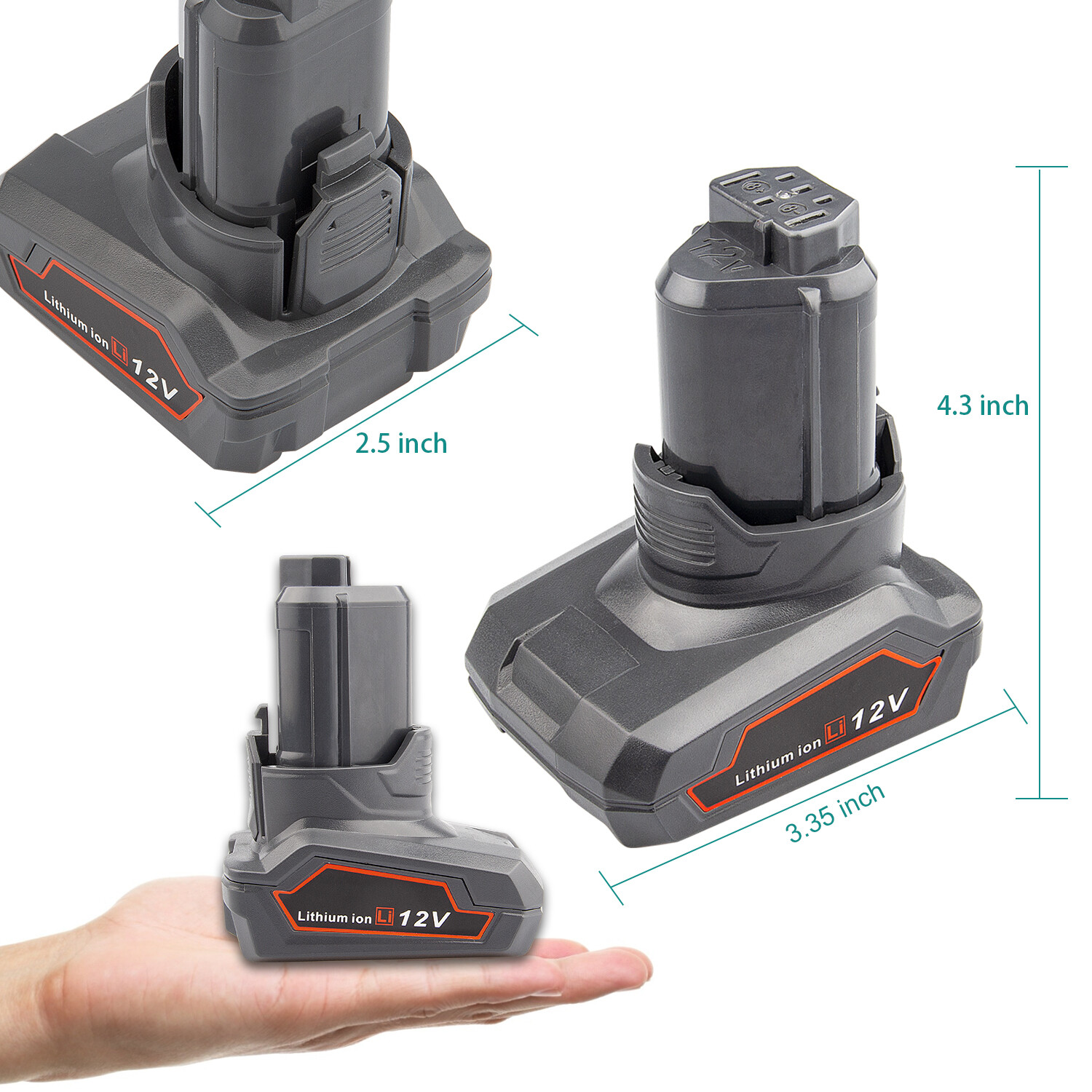 For Ridgid R82059 Hyper Lithium 12 Volt 6.0Ah Battery R82007 R82008 R82008N