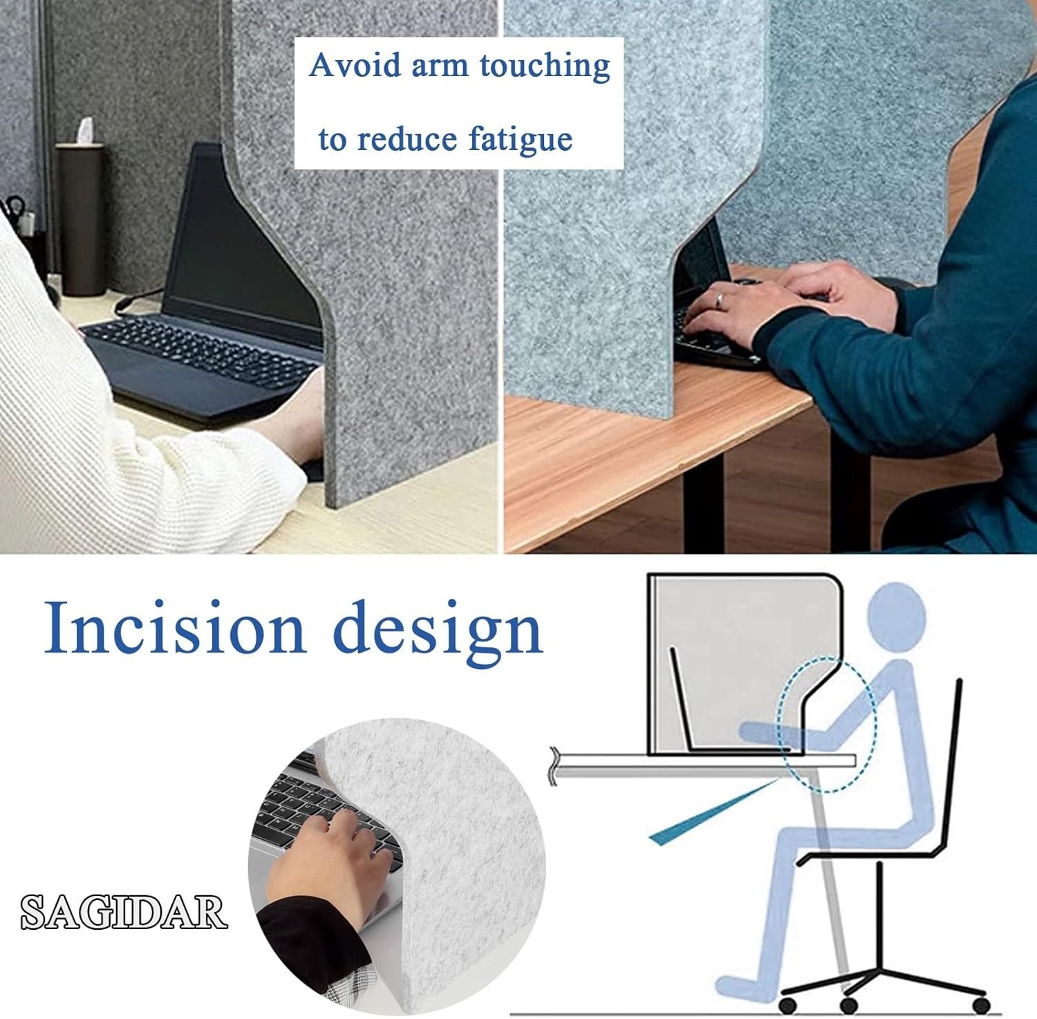 Classroom Privacy Screen 60/80/100cm Desk Divider Partition Freestanding #R019