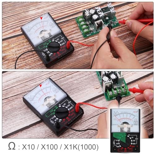 Analog Multimeter, AC/DC Volt 1000V Voltmeter Amp Volt Ohm Voltage Tester