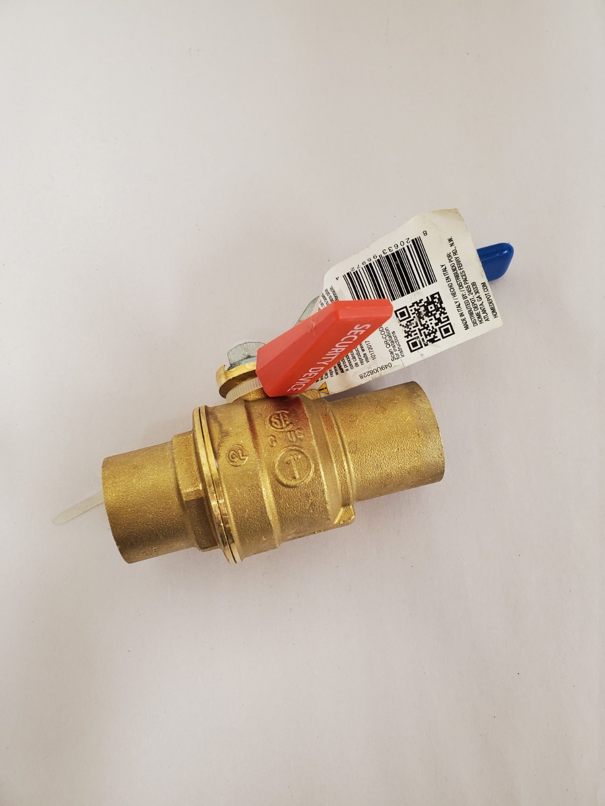 Everbilt 1 in. SWT x 1 in. SWT Full Port Lead Free Brass Ball Valve (116-4-1-EB)