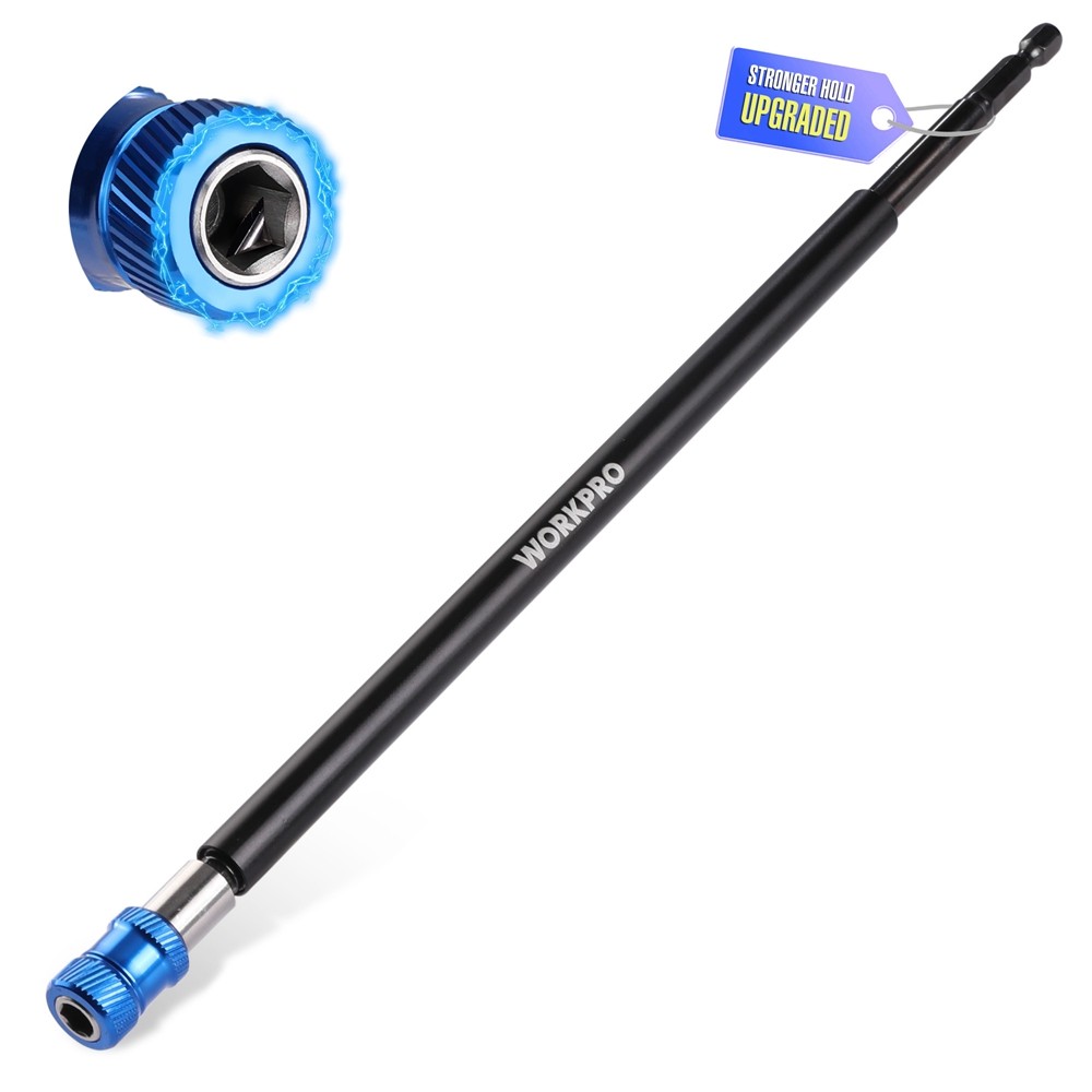 WORKPRO 12″ Drill Bit Extension 1/4″ Quick Release Magnetic Bit Holder for Drill