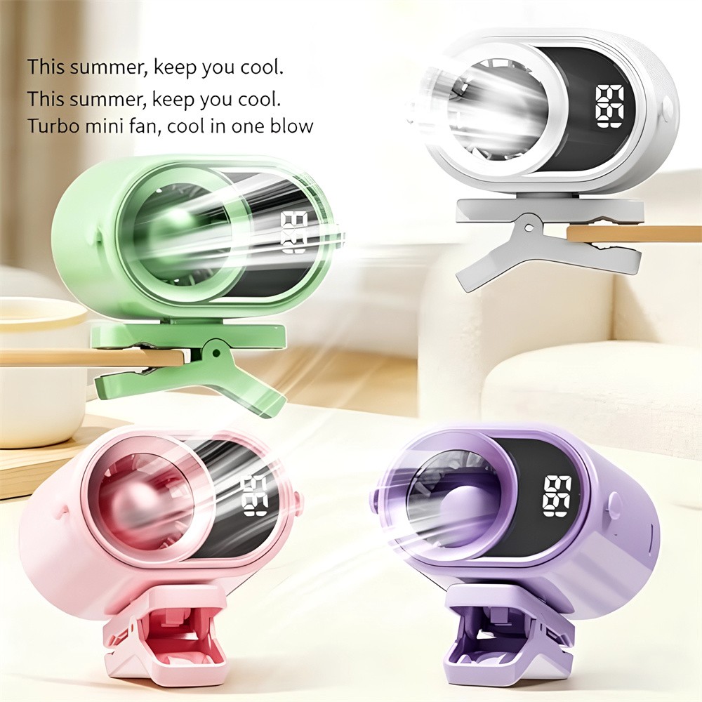 199-Speed Stepless Turbo Fan–Semiconductor Cooling+Multi Clip for Car Outdoor