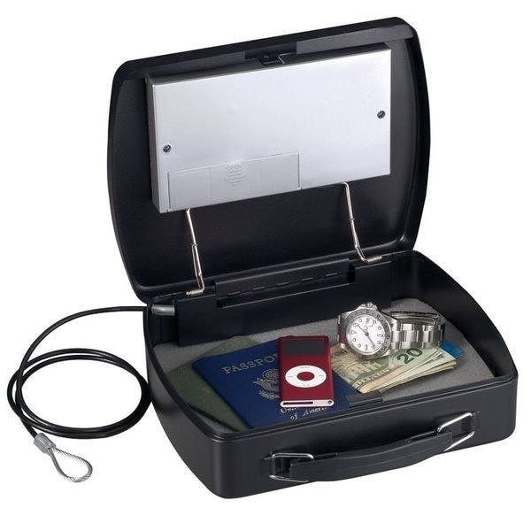 Sentry Safe P008e Compact Safe, 0.08 Cu Ft, 3 Lb, Electronic With Delay Mode,