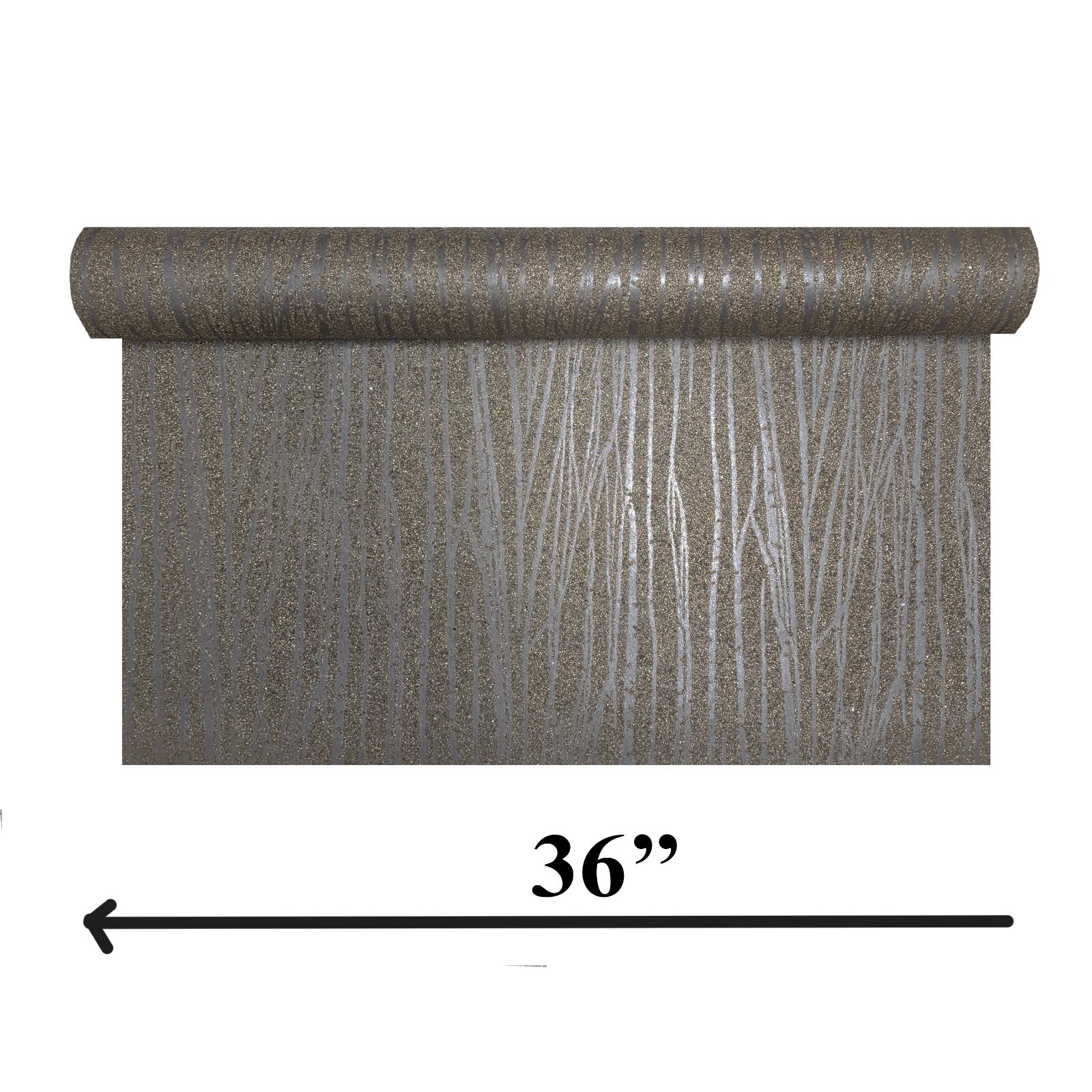 Brass Mica chip textured Real Natural Wallpaper gray silver metallic zebra Lines