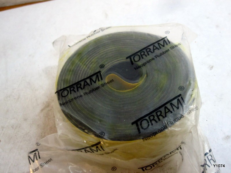 TORRAMI Adhesive Solid Neoprene Rubber Strips 1/16 (.062) inch Thick X 2 inch