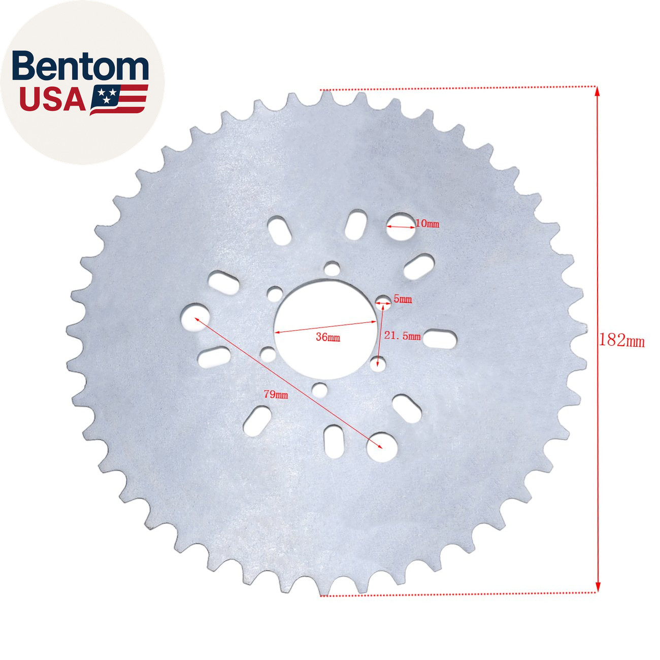 44T Sprocket 1.5In Blue CNC Adapter for 415 Chain Motorized Bicycle 50Cc 60Cc 80