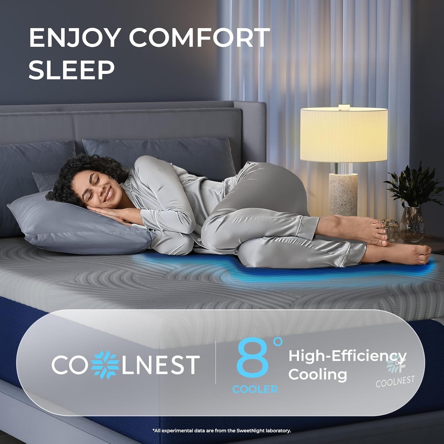 Sweetnight CoolNest 12 Inch King Mattress,5-Zone Ergo, CertiPUR-US Certified