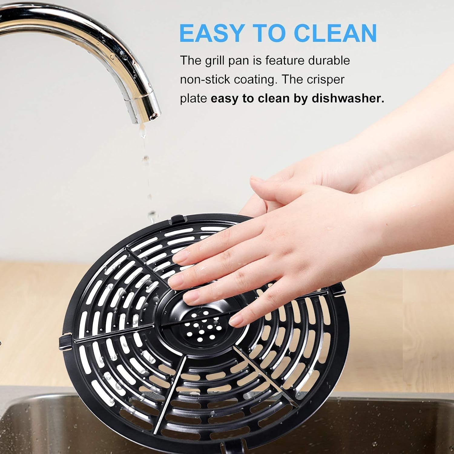 3.7QT Air Fryer Round Replacement Parts – Non-Stick & Dishwasher Safe