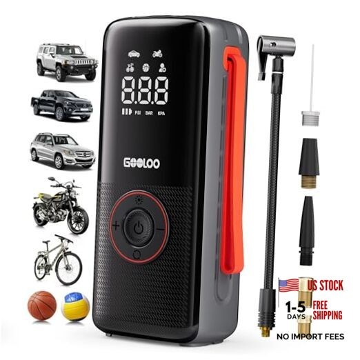 A6 Lite 160PSI Tire Inflator Portable Air Compressor, 7500mAh Portable Tire
