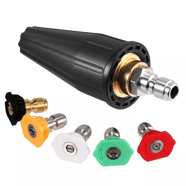 4.0GPM High Pressure Washer Rotating Turbo Nozzle Spray Tip 4000PSI 1/4″ Quick