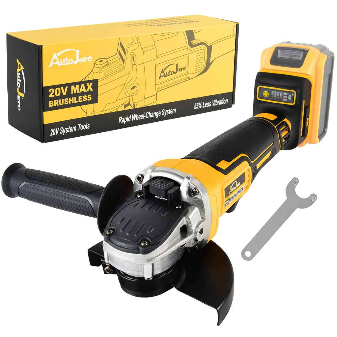 Cordless 4-1/2″ Power Angle Grinder for Dewalt 20V Battery Brushless 9000 RPM