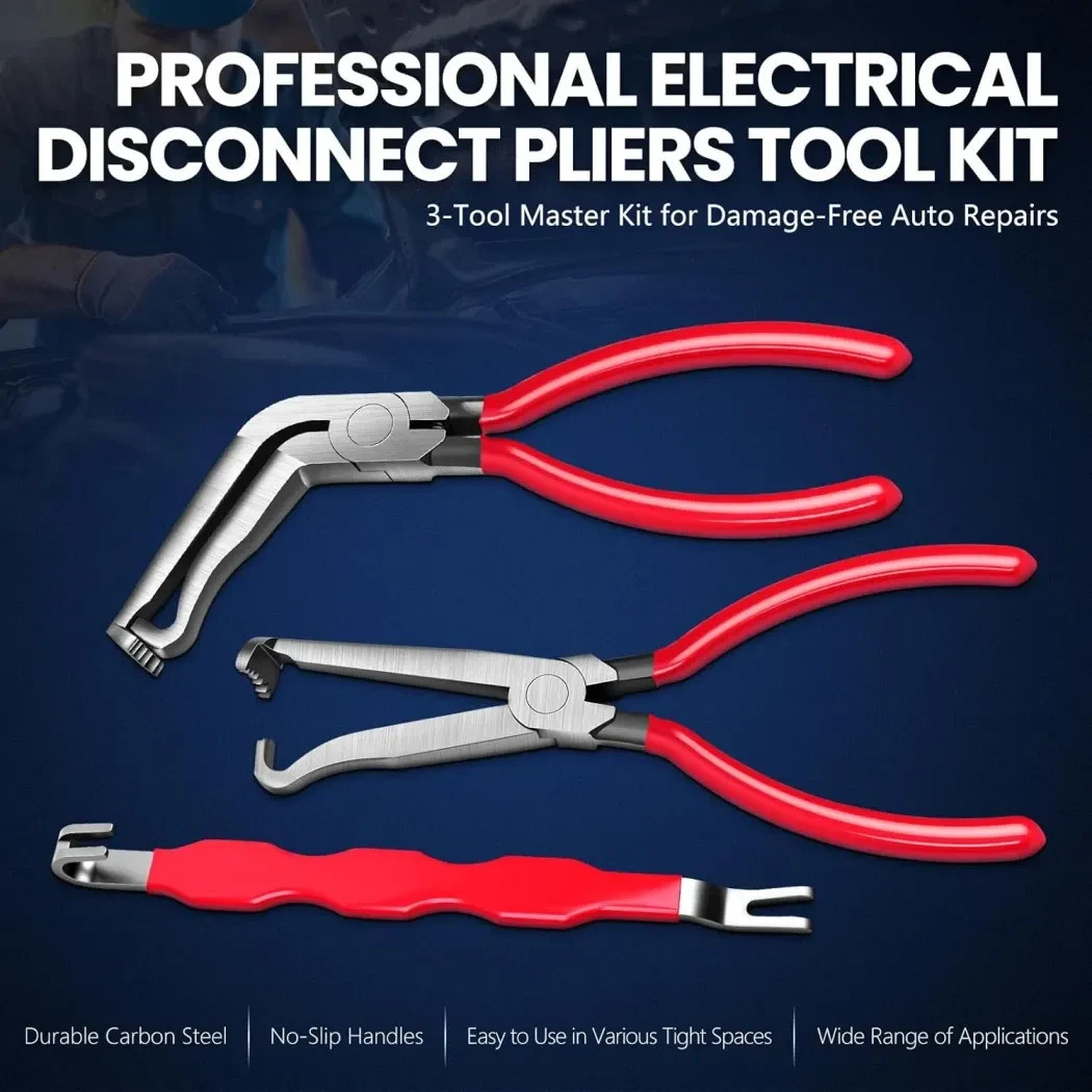 3Pc Electrical Disconnect Pliers For Car Connector Separator Automotive Tool Kit