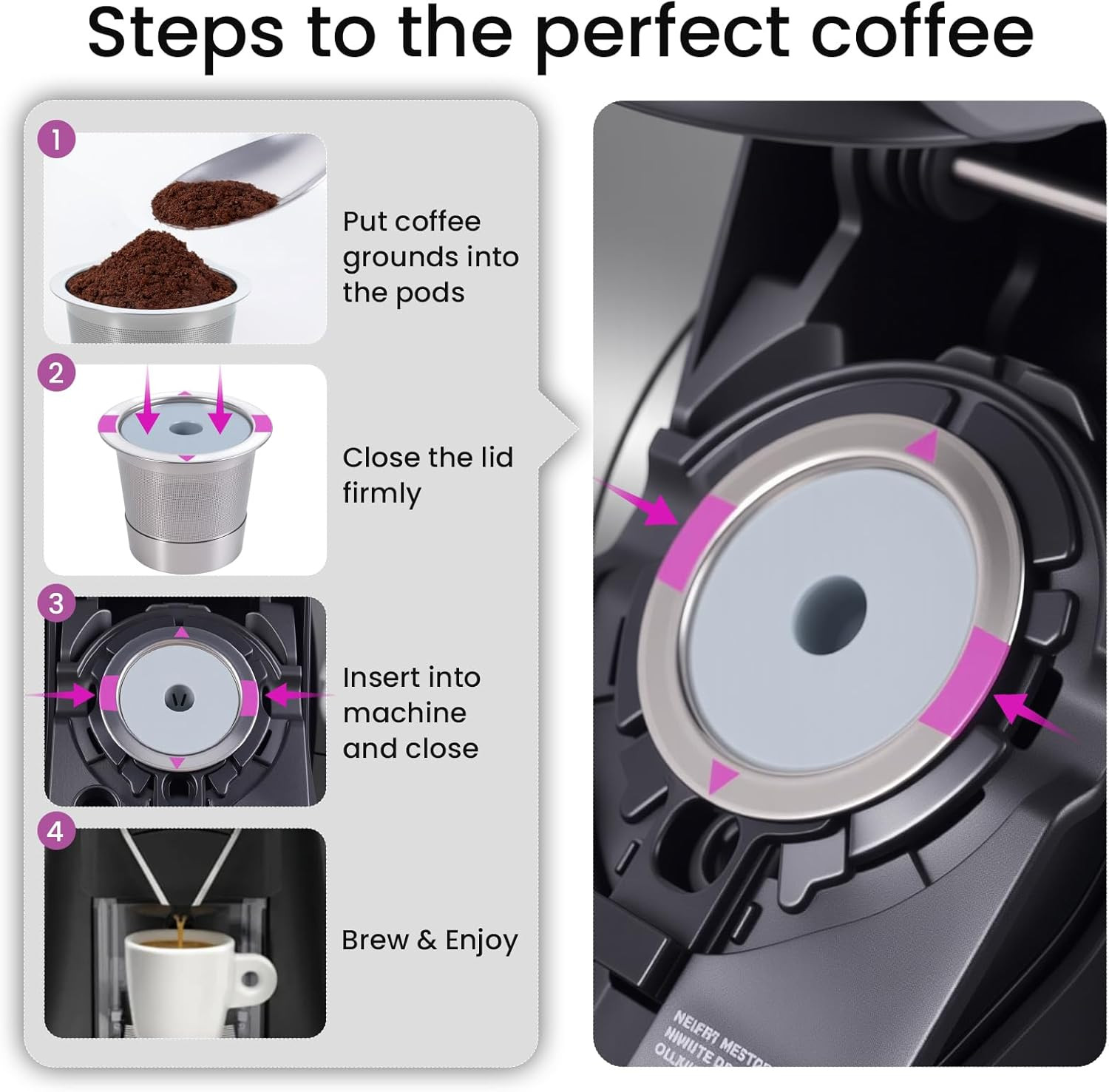 2 Pack K Cup Reusable Coffee Pods for Keurig: Stainless Steel Refillable K Cup –