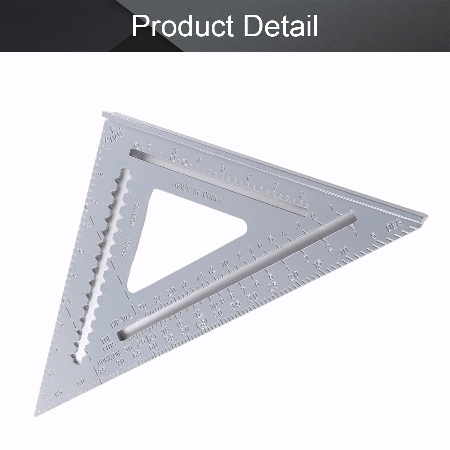 12-inch Triangle Square, Professional Aluminum Alloy Measuring Layout Tool