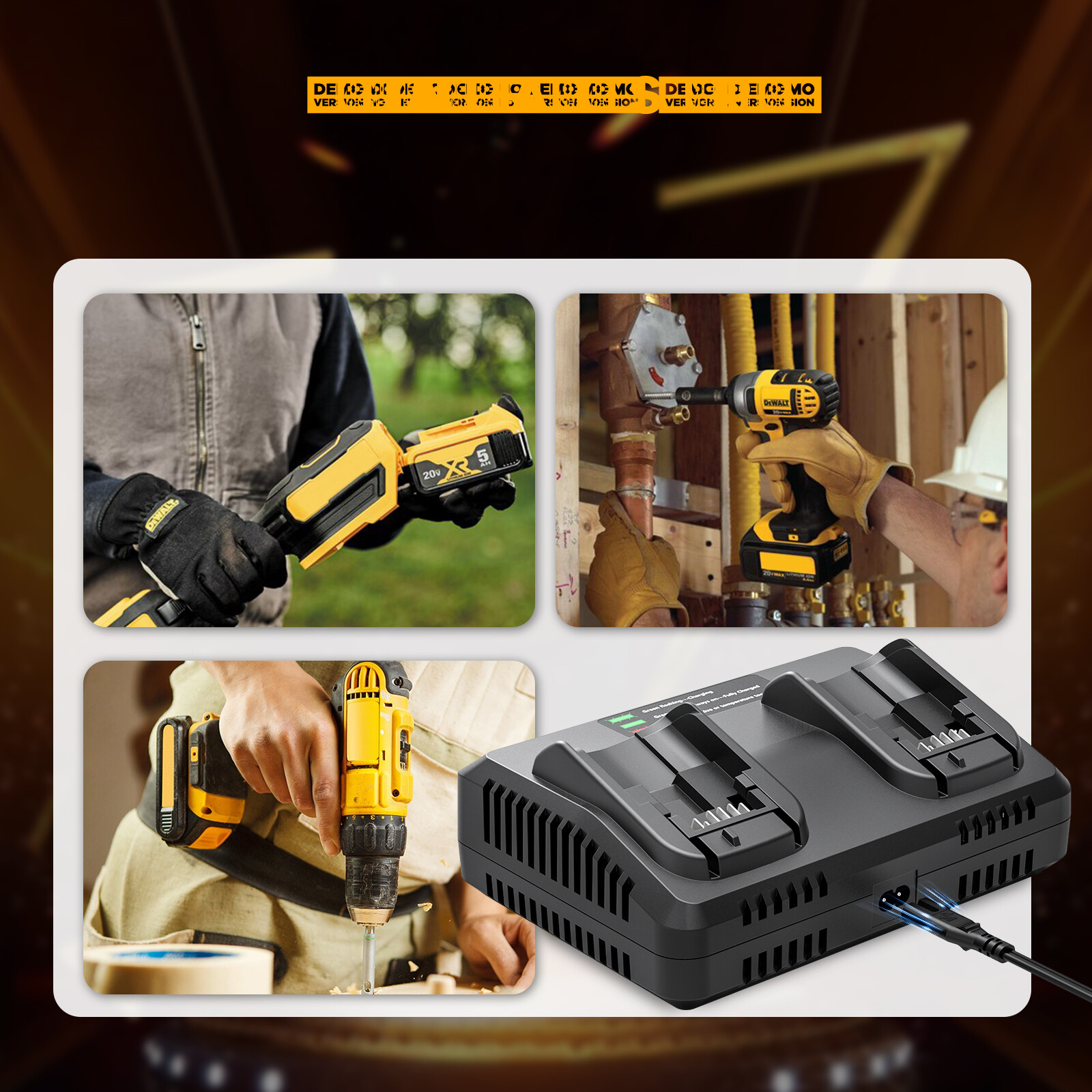 Battery Charger For Dewalt 20V 20 Volt Max Lithium Battery DCB206 DCB204 DCB208