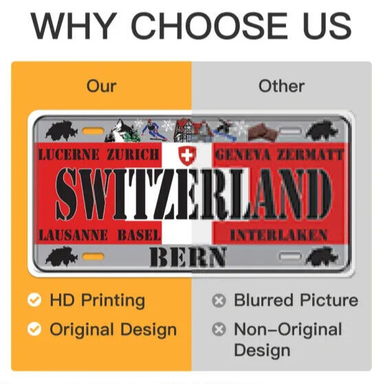 World Countries Travel Decorative License Metal Plates Tin Sign Wall Plaques