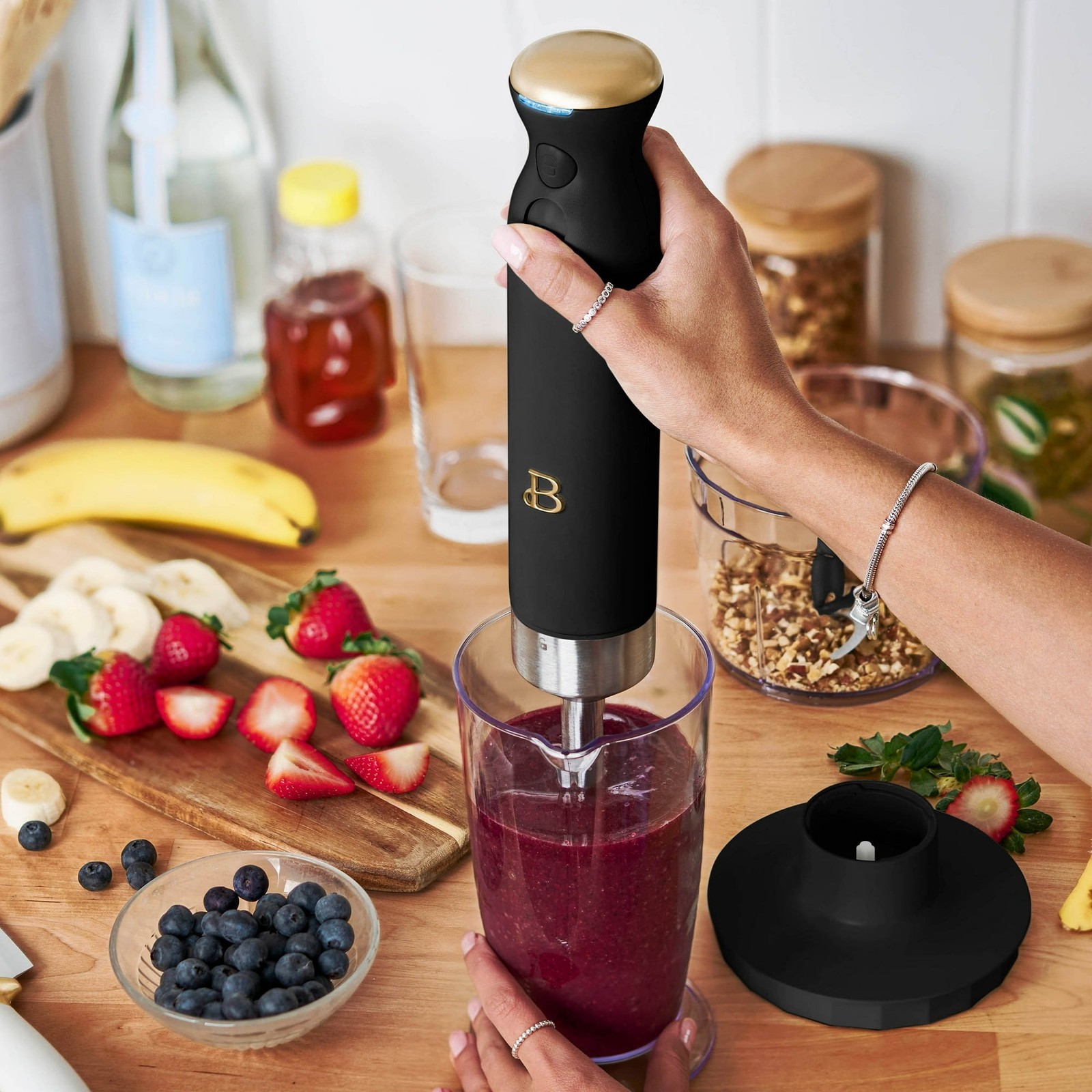 Beautiful 19419 Cordless Immersion Blender w/7.5″ Stainless Steel Arm, 2-Cup