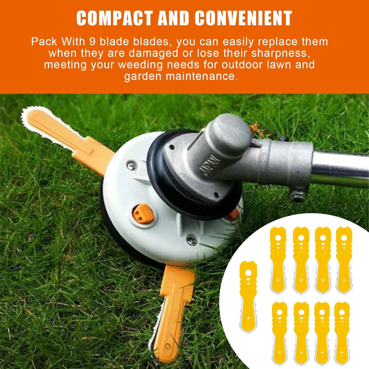 Brush Cutter Replacement Blades Set for Weed Trimmer, Compatible with Weed Warri