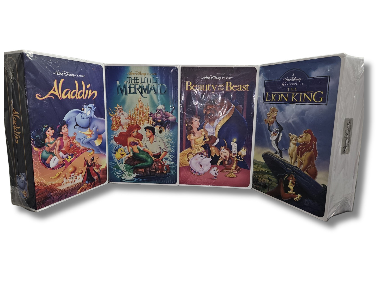 Disney Classic VHS Boxed Silk Touch Throw 50″ × 70″ COMPLETE SET OF 4!